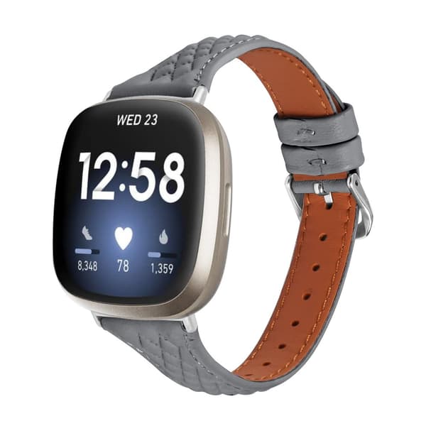 INF Klokkerem i ekte skinn for Fitbit Versa 4