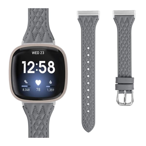INF Klokkerem i ekte skinn for Fitbit Versa 4