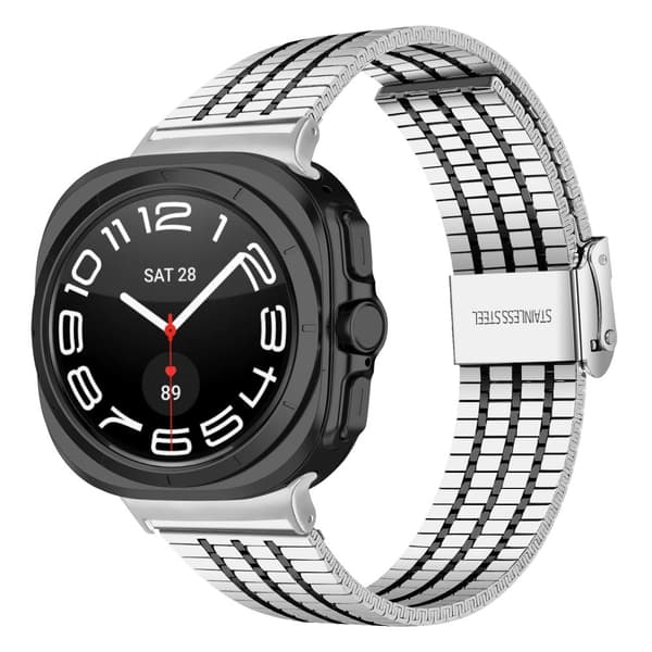 INF Samsung Galaxy Watch Ultra 47MM klokkerem i rustfritt stål med dobbel knappelukking