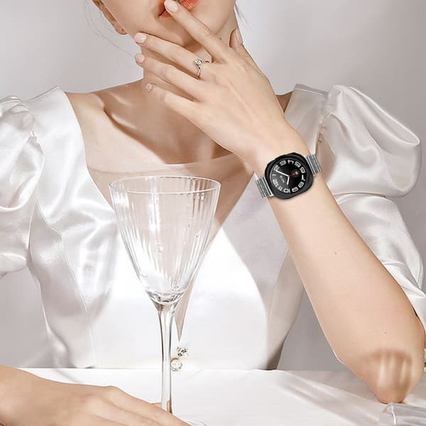 INF Samsung Galaxy Watch Ultra 47MM klokkerem i rustfritt stål med dobbel knappelukking