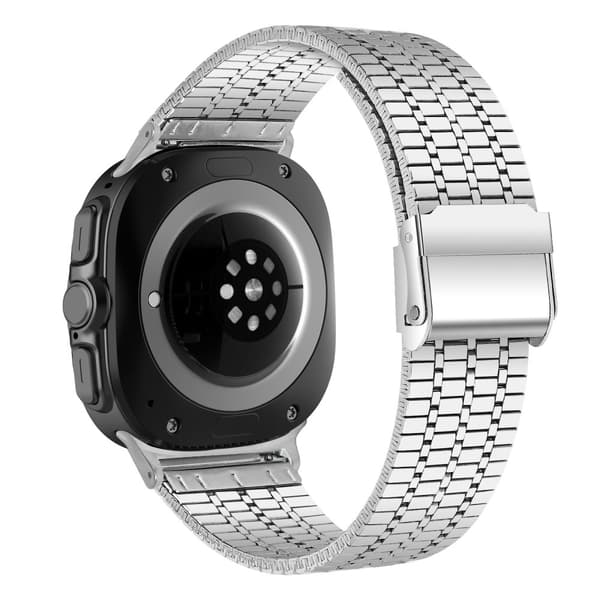 Samsung Galaxy Watch Ultra 47MM klokkerem i rustfritt stål med dobbel knappelukking