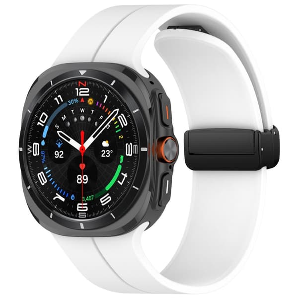 INF Kellon ranneke magneettisoljella, Samsung Watch Ultra 24mm Valkoinen