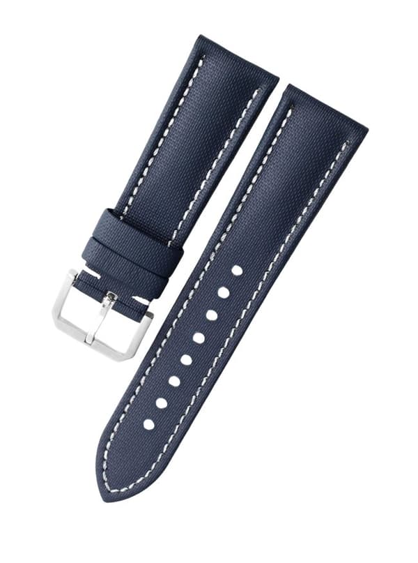 INF Moonswatch Omega Oxford vandafvisende urrem i okselæder Blå + hvid 22 mm