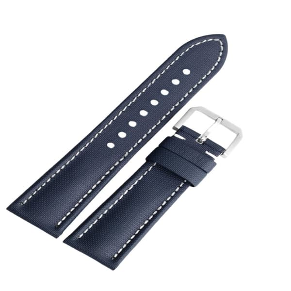 INF Moonswatch Omega Oxford vandafvisende urrem i okselæder Blå + hvid 22 mm