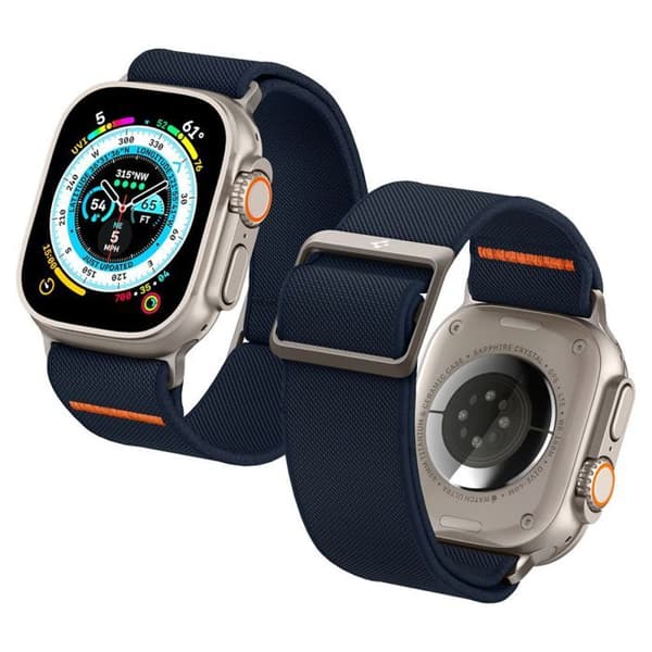Rem för Apple Watch 1/2/3/4/5/6/7/8/9/SE/SE 2/Ultra/Ultra 2 (42/44/45/49 mm) Fit Lite Ultra SPIGEN Marine