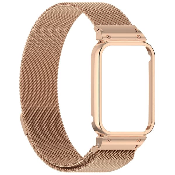 INF Klokkereim for Xiaomi Mi Band 8 Pro - Metallramme med Milanese-løkke 0