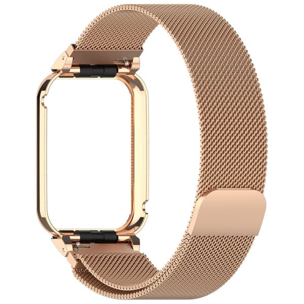 INF Klokkereim for Xiaomi Mi Band 8 Pro - Metallramme med Milanese-løkke 0