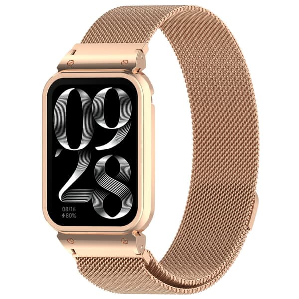 INF Klokkereim for Xiaomi Mi Band 8 Pro - Metallramme med Milanese-løkke 0