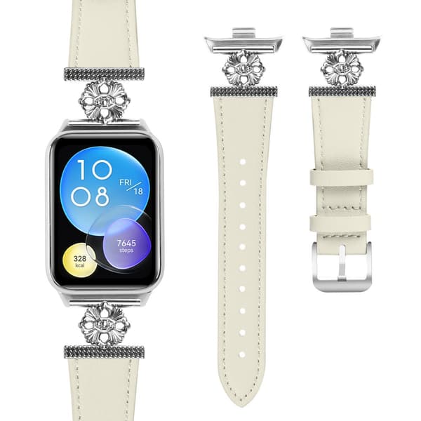 INF Xiaomi Mi Band 8 Pro Strap - Läder med fyra kronblad