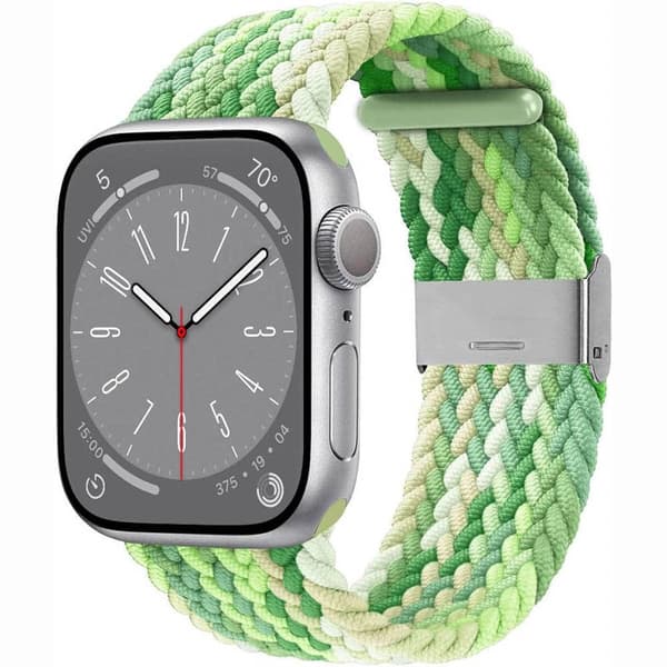 Flettet klokkereim Apple Watch Series 10 (46mm) - Gradient green