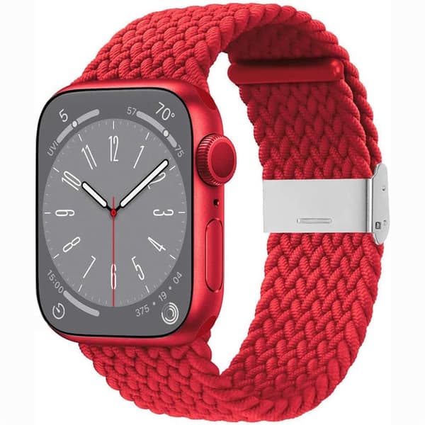 Punottu Kellon ranneke Apple Watch Series 10 (42mm) - Darkred