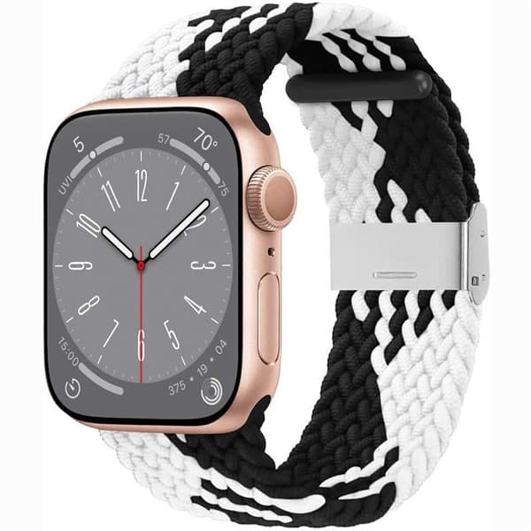 Flettet Urrem Apple Watch Series 10 (42mm) - Blackwhite