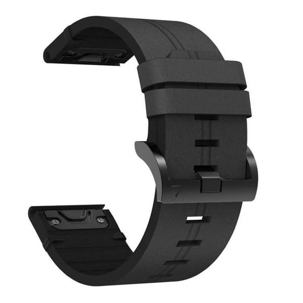 Nail læder urrem easyfit Garmin Tactix Bravo - Onyx black