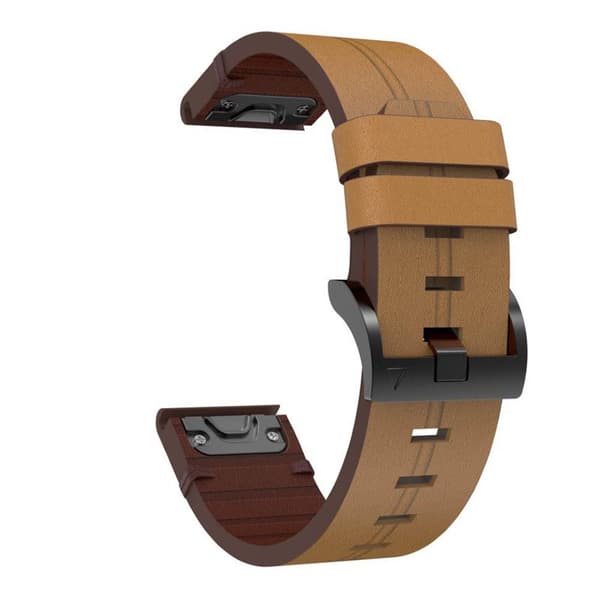Nail läder klockarmband easyfit Garmin Fenix 5S Plus - Sandstone