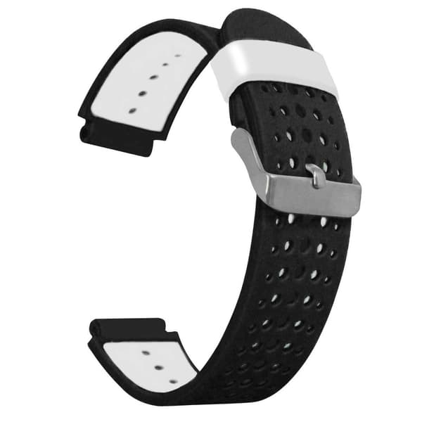 INF Svart og hvit silikonklokkerem for Garmin Forerunner 235 0