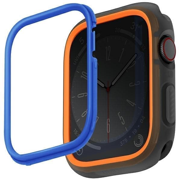 UNIQ-kotelo Moduo Apple Watch Series 4/5/6/7/8/9/SE/SE2 44/45mm oranssi-sininen/oranssi-sininen