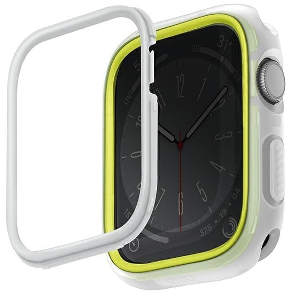 UNIQ-kotelo Moduo Apple Watch Series 4/5/6/7/8/9/SE/SE2 40/41mm lime-valkoinen/kalkki-valkoinen