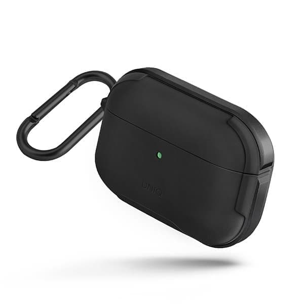 UNIQ Valencia AirPods Pro -kotelo musta/keskiyönmusta Antimikrobinen