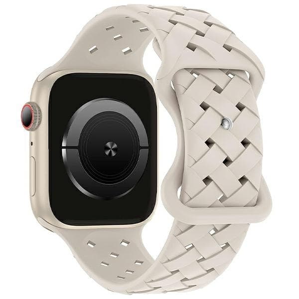 Beline Apple Watch Silikoni kudottu ranneke 42/44/45/49mm beige /starlight box