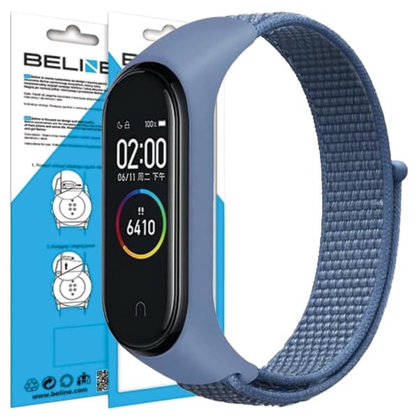 Beline Mi Band 7/6/5/4/3 NylonLoop hihna sininen/sininen