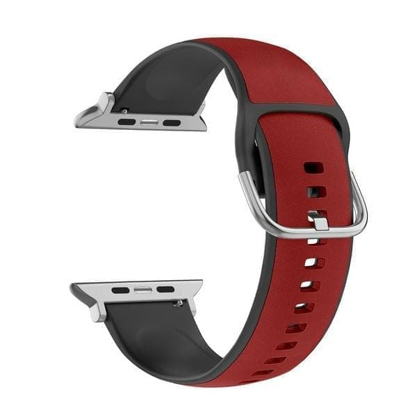 Beline Apple Watch Ranneke Silico Nahka 38/40/41mm punainen-musta /puna-musta laatikko