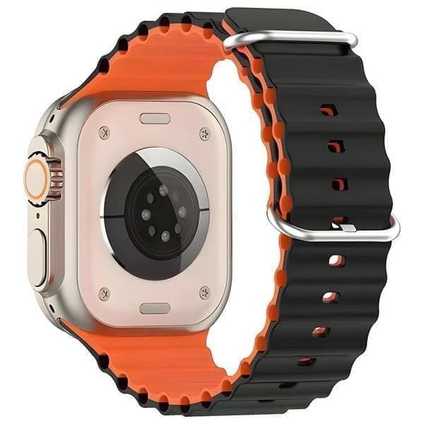 Beline Apple Watch Silicone Waves ranneke 38/40/41mm musta-oranssi /musta-oranssi laatikko