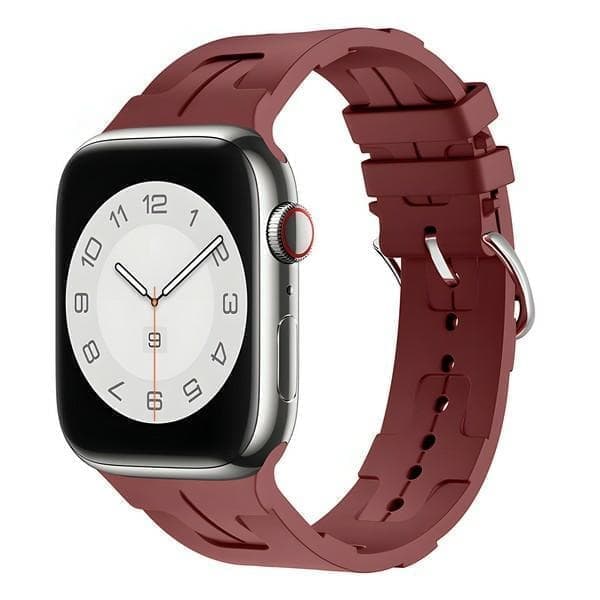 Beline Apple Watch Silicone Ultra ranneke 38/40/41mm viininpunainen/kastanjanruskea laatikko