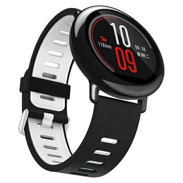 Beline Kellon ranneke 22mm Double Color Silicone mustavalkoinen musta/valkoinen laatikko
