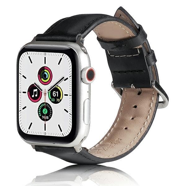 Beline Apple Watch nahkaranneke 42/44/45/49mm musta/musta