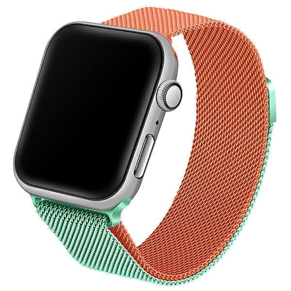 Beline Apple Watch teräsranneke 42/44/45/49mm vihreä-oranssi vihreä/oranssi