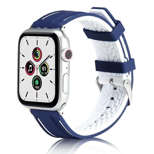 Beline Apple Watch Solid Silicone -ranneke 38/40/41mm laivastonsininen/valkoinen