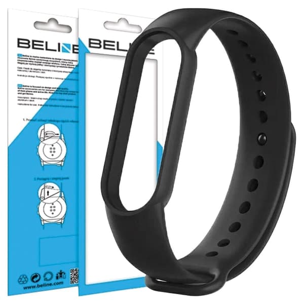 Beline Mi Band 7/6/5 hihna musta/musta
