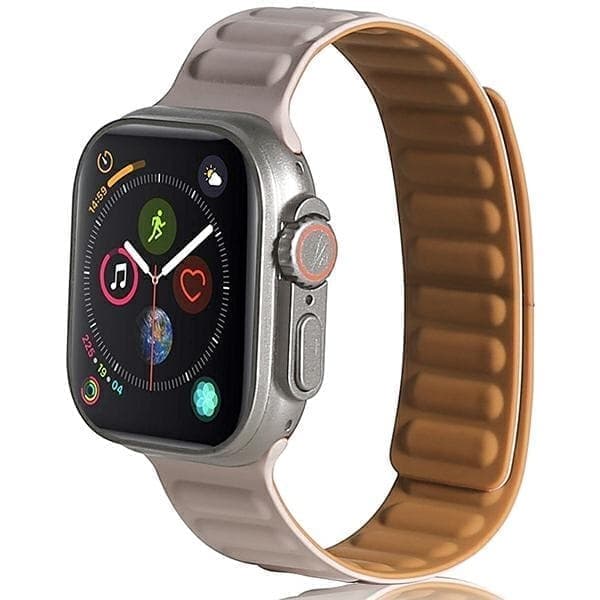 Beline Apple Watch Magneettinen ranneke 42/44/45/49mm harmaa/khaki