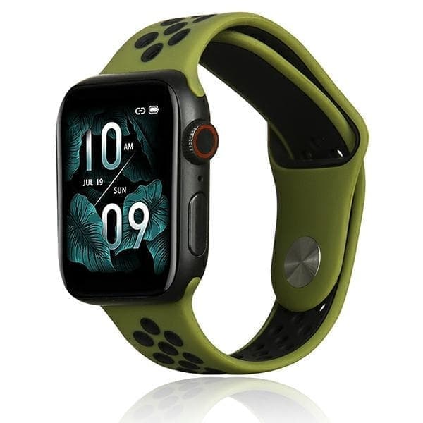 Beline Apple Watch Sport silikoniranneke 38/40/41mm vihreä-musta vihreä/musta