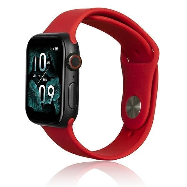 Beline Apple Watchin silikoniranneke 42/44/45/49mm punainen/punainen