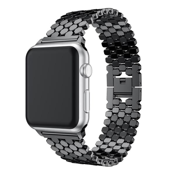 SKALO Fish Scale Metallarmband Apple Watch SE 40mm Svart