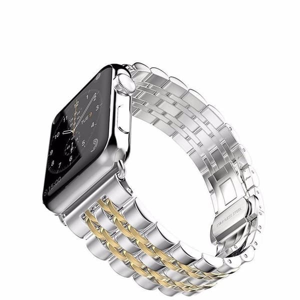 SKALO Metallarmband 5-länk Apple Watch SE 40mm Guld