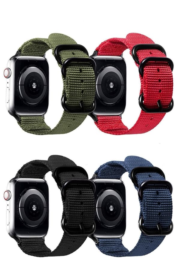 SKALO Nato-armband Nylon Apple Watch Series 7-9 41mm