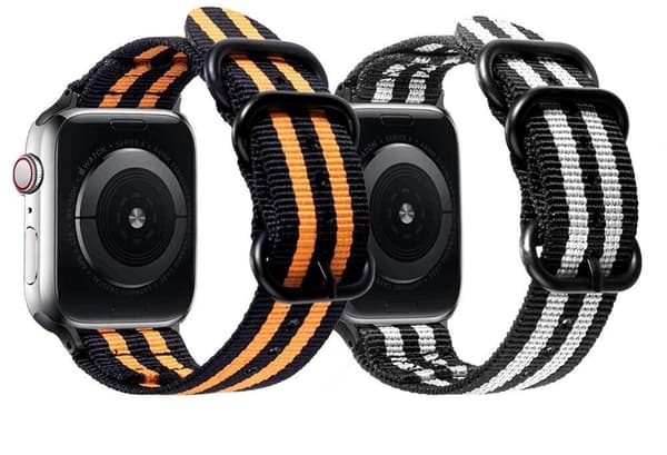 SKALO Nato-ranneke Nylon Apple Watch Series 4-6 44mm
