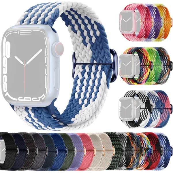 SKALO Flätat tygarmband Apple Watch Series 4-6 44mm