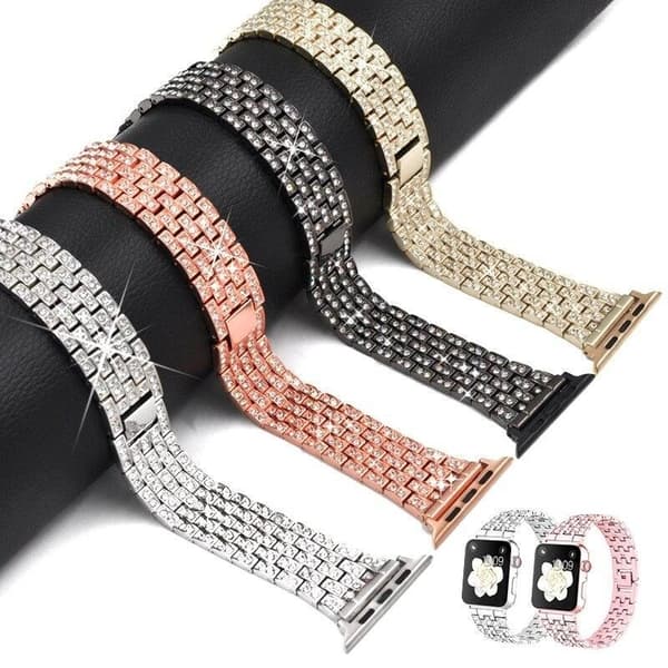 SKALO Teräsranneke Bling Apple Watch Ultra 2 49mm