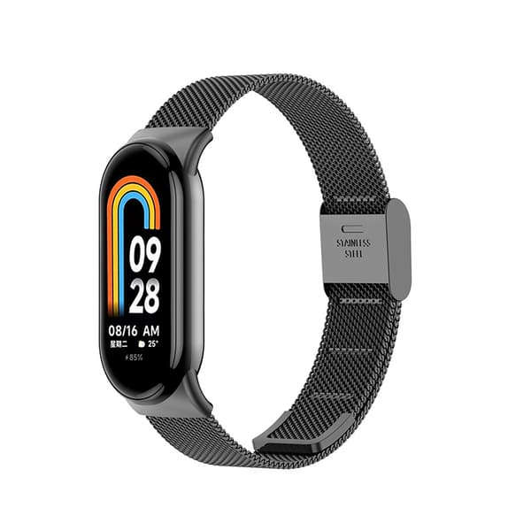 INF Metallklokkerem til Xiaomi Mi Band 8/9 Sort