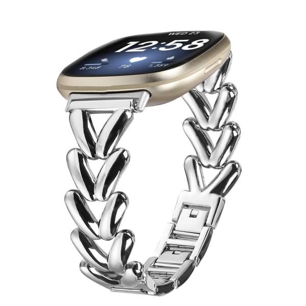 INF Klockarmband i Rostfritt Stål för Fitbit Versa 4 0 Silver