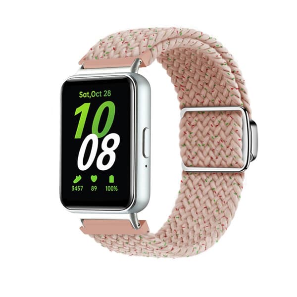 Flettet magnetisk klokkereim Samsung Galaxy Fit 3 - Starlight Pink