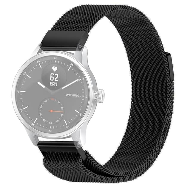 SKALO Milanese Loop to Huawei Watch GT 5 41mm Musta