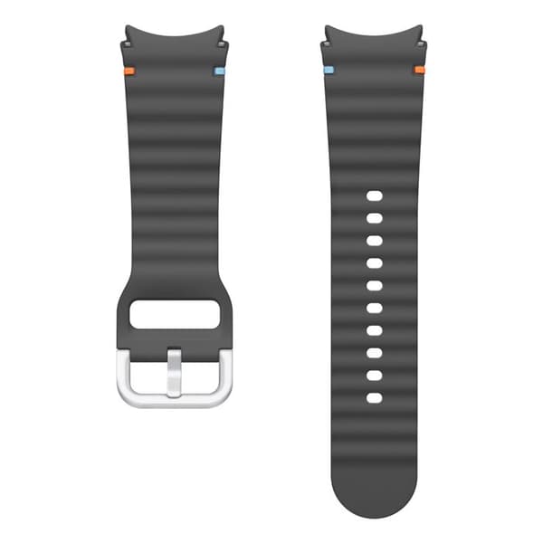 Samsung Galaxy Watch4/5/6/7/FE silikon sportband mörkgrå