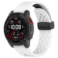 Miniatyrbilde 1 av 5: INF Garmin-kompatibel 22MM pustende silikonklokkerem - Hvit