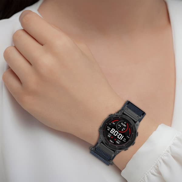 INF Garmin-yhteensopiva nailonrannekello