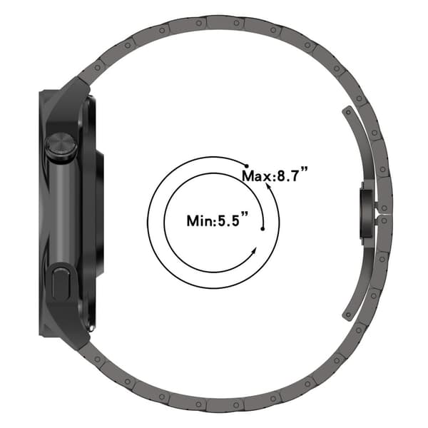 INF Klockarmband i strukturerat rostfritt stål 0