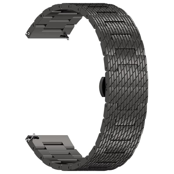 INF Klockarmband i strukturerat rostfritt stål